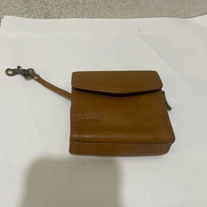 Fossil  Leather Wallet Bi-Fold Snap Zipper Credit Card ID Holder